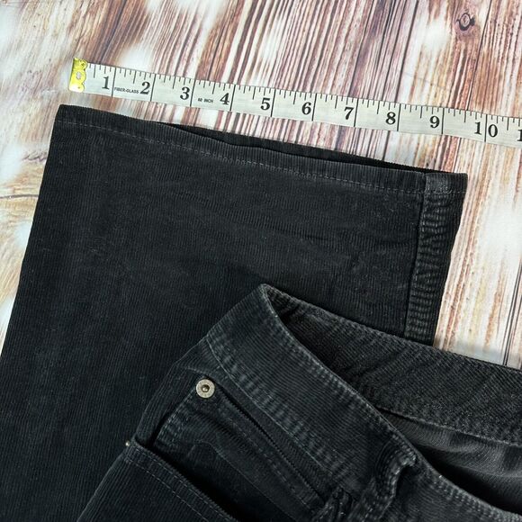 Eddie Bauer Size 8 Black Boot Cut Mid Rise Corduroy Pants Slacks Trouser 28x30.5 - Picture 6 of 11